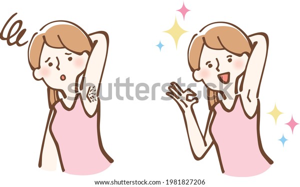 Armpit Hair Female Hair Removal Set Stock Vector (Royalty Free ...