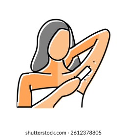 armpit hair removal female color icon vector. armpit hair removal female sign. isolated symbol illustration