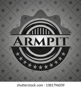 Armpit realistic black emblem. Vector Illustration. Detailed.