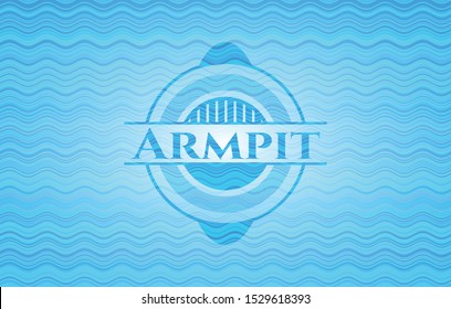 Armpit water style badge. Vector Illustration. Detailed.