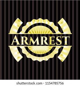 Armrest gold emblem