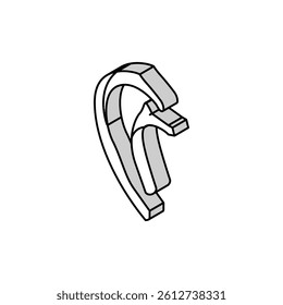 arms bone isometric icon vector. arms bone sign. isolated symbol illustration