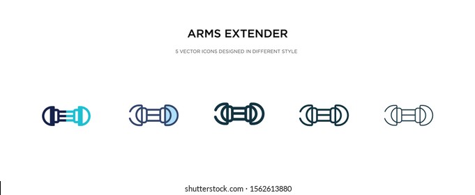 arms extender icon in different style vector illustration. two colored and black arms extender vector icons designed in filled, outline, line and stroke style can be used for web, mobile, ui
