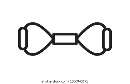 Arms extender outline vector icon. Thin line black arms extender icon, flat vector simple element illustration from editable gym and fitness concept isolated stroke on white background