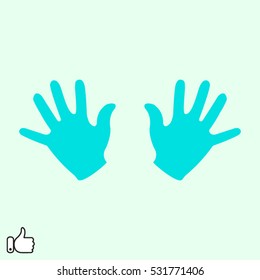 arms, hands, icon, vector illustration EPS 10