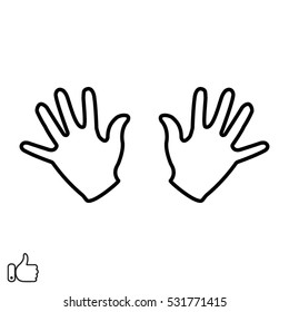 arms, hands, icon, vector illustration EPS 10