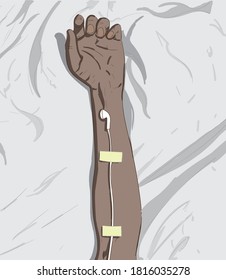 Arms and Headphones in Bed