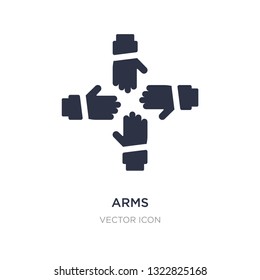 arms icon on white background. Simple element illustration from Networking concept. arms sign icon symbol design.