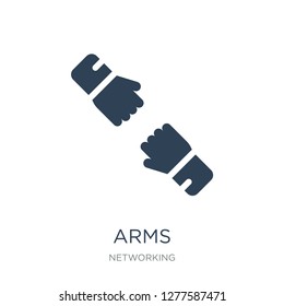 arms icon vector on white background, arms trendy filled icons from Networking collection, arms vector illustration