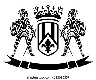 ?oat of arms with knights