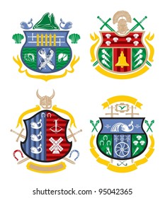 Arms of the knights of marine, vector