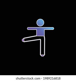 Arms And Leg Stretching blue gradient vector icon