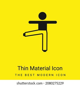 Arms And Leg Stretching minimal bright yellow material icon