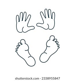 The arms and legs are line drawn silhouettes. 