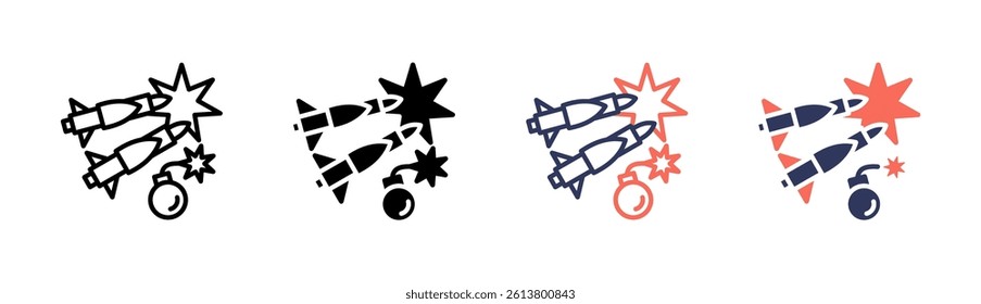 Arms Race Icon Element For Design And Vector