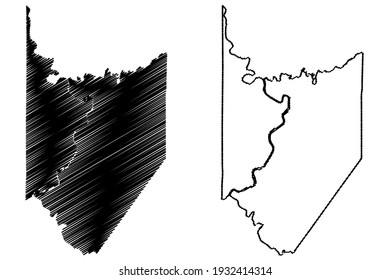 Armstrong County, Commonwealth of Pennsylvania (U.S. county, United States of America) map vector illustration, scribble sketch Armstrong map