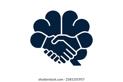 arm-wrestling handshake icon Handshake Glyph logo design vector 