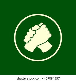 armwrestling handshake icon. vector eps10 icon
