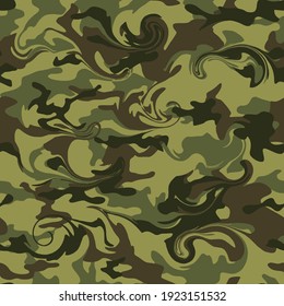 Army abstraction camouflage, repeat print, modern vector graphics. EPS