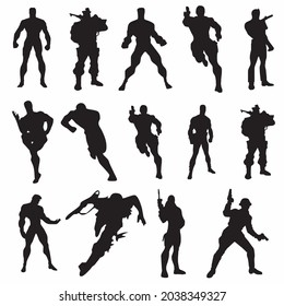 Army Action men Vector Soldier