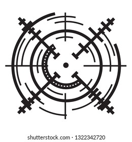 Army aim icon. Simple illustration of army aim vector icon for web design isolated on white background