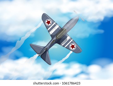 Ilustración de la Fuerza Aérea del Ejército en el cielo azul