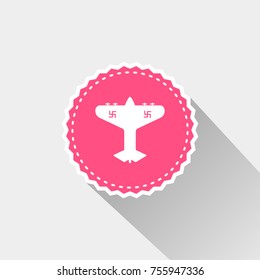 army Airplane icon with long shadow