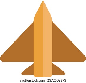 Army airplane, illustration or icon, vector on white background.