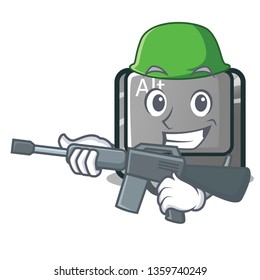 Army alt button in the cartoon shape