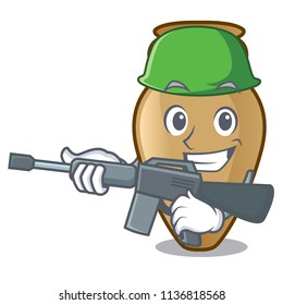 Army amphora character cartoon style