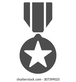 Army Award Icon. Vector Style Is Flat Symbols, Gray Color, Rounded Angles, White Background.