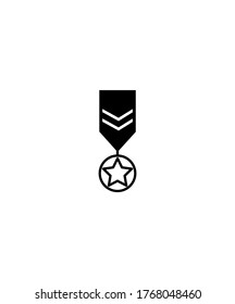 icono de premio del ejército,icono de vector mejor plano.