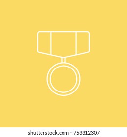 Army Award Medal vector line icon. eps-10