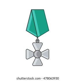 Army award vector icon. Flat style. Cartoon style. Military symbol for web and mobile.