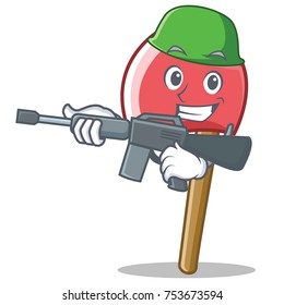 Army axe character cartoon style vector illustration