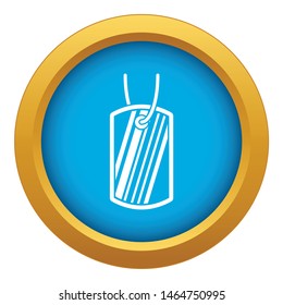 Army badge icon blue vector isolated on white background for any design
