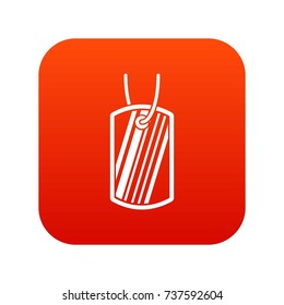 Army badge icon digital red for any design isolated on white vector illustration