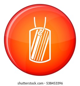 Army badge icon in red circle isolated on white background vector illustration