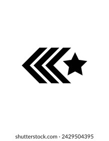 Armee-Abzeichen-Symbol, Vektor-beste flache Ikone.