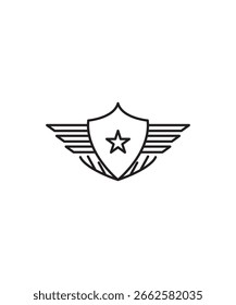 Armeeabzeichen-Symbol, Vektorsymbol für die beste Zeile.