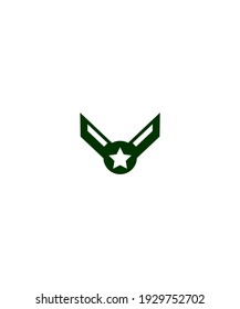 Armeeabzeichen Symbol, Vektorbeste flache Symbol.