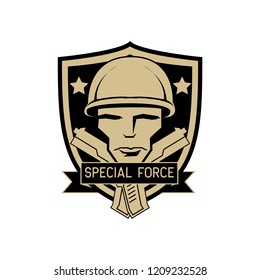 army badge logo isolated on white background, vector illustration