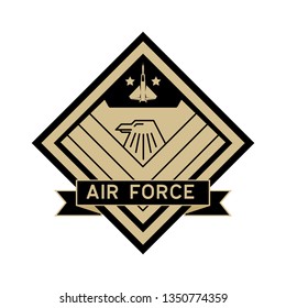 army badge logo isolated on white background, vector illustration