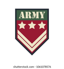 army badge logo with text space for your slogan / tag line, vector illustration