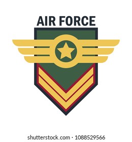 army badge logo with text space for your slogan / tag line, vector illustration