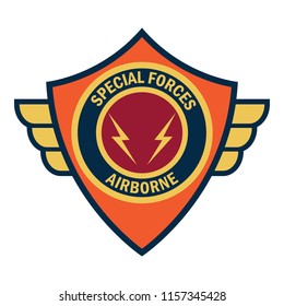 army badge logo with text space for your slogan / tag line, vector illustration