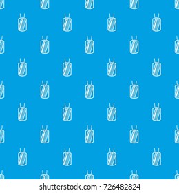 Army badge pattern repeat seamless in blue color for any design. Vector geometric illustration
