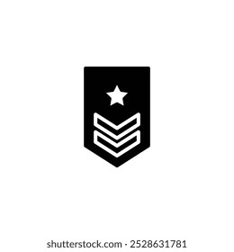 army badge star solid icon vector design good for web or mobile app