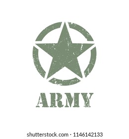 Army badge star vector