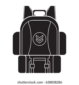 army bag icon flat black